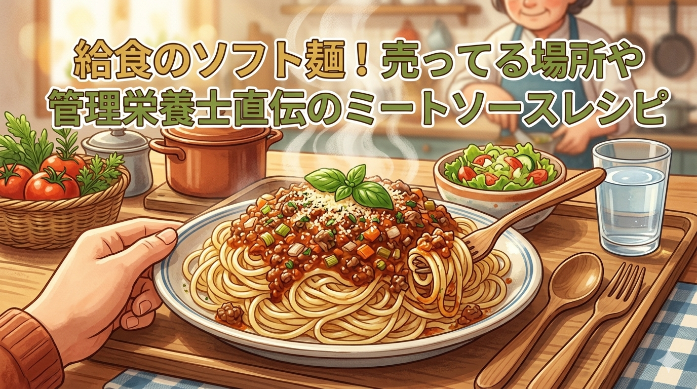 給食のソフト麺！売ってる場所や管理栄養士直伝のミートソースレシピ