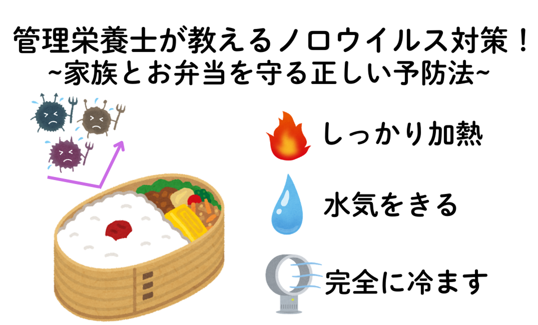 管理栄養士が教えるノロウイルス対策！家族とお弁当を守る正しい予防法